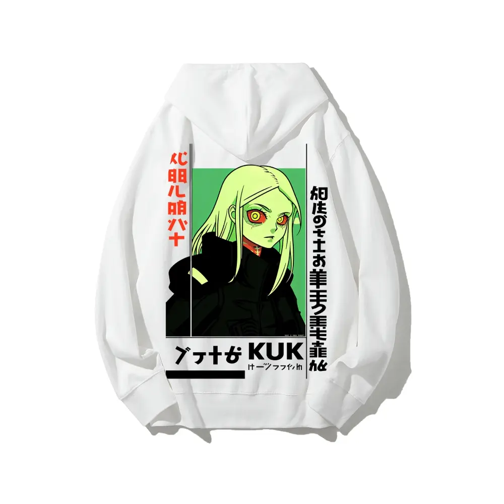 Anime Merch Hoodie - هودي قطني نقي بطبعة ريبيكا من