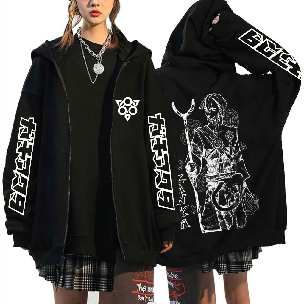Anime Merch Hoodie - هودي بسحاب بتصميم أنمي غاتشياكوتا زانكا