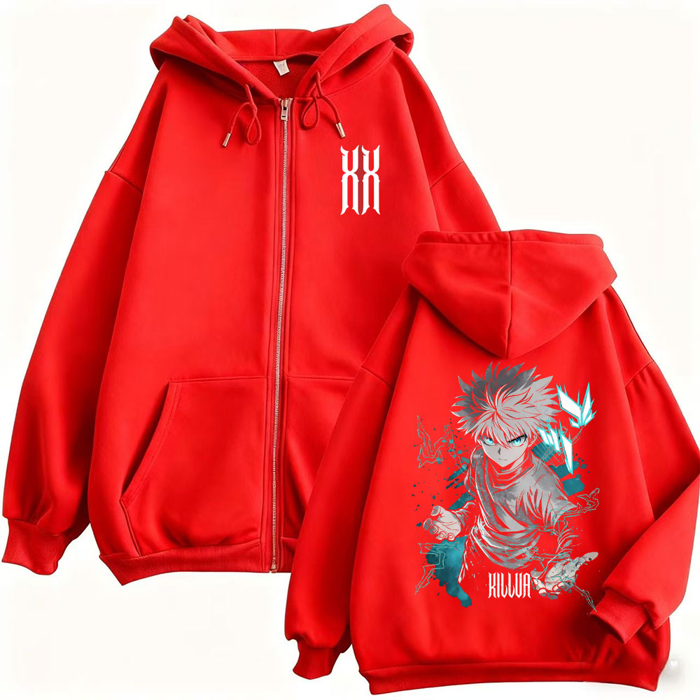 هودي بسحاب من أنمي هنتر إكس هن - مراجعة Anime Merch Hoodie وسعره