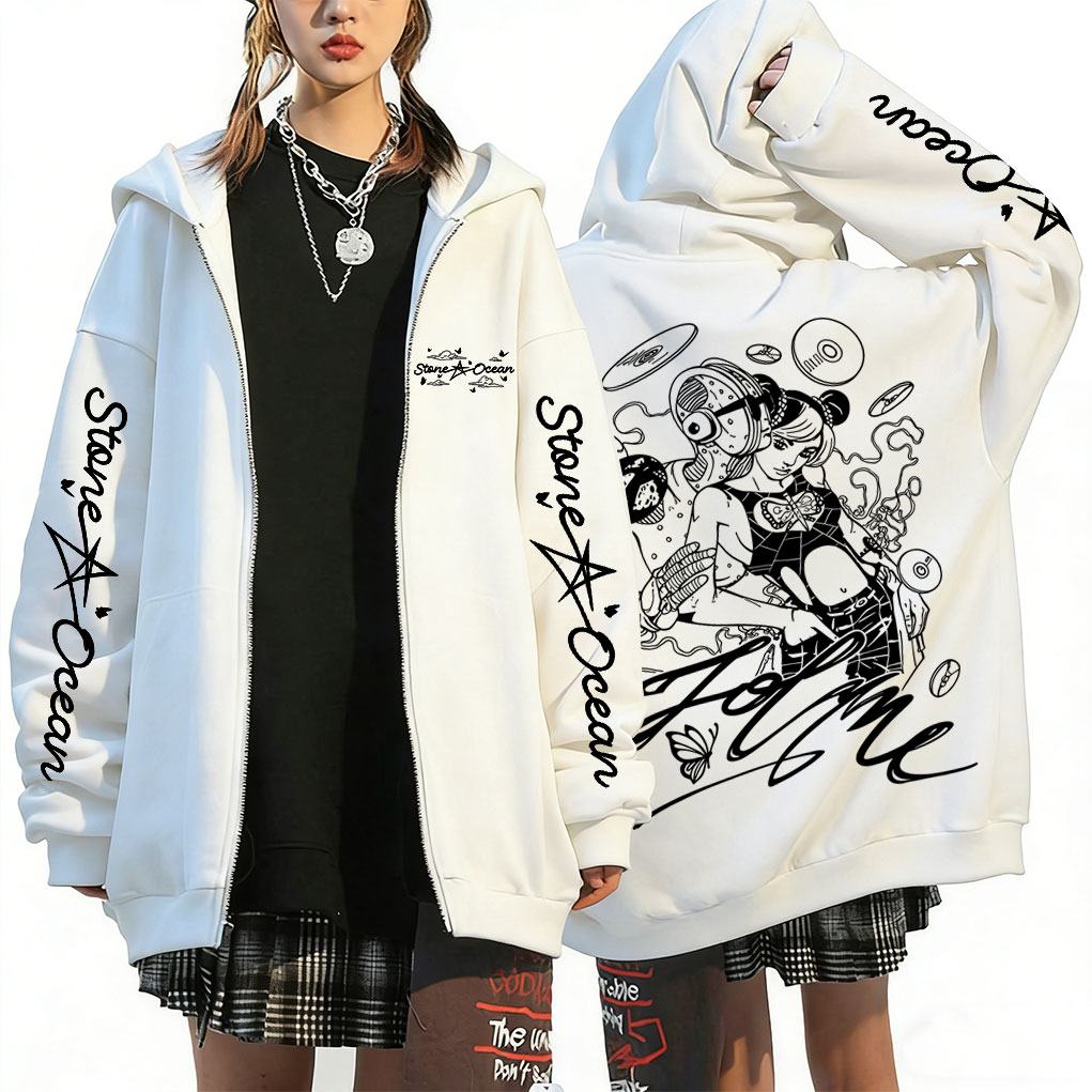 هودي بسحاب بتصميم أنمي جوجو بي - مراجعة Anime Merch Hoodie وسعره