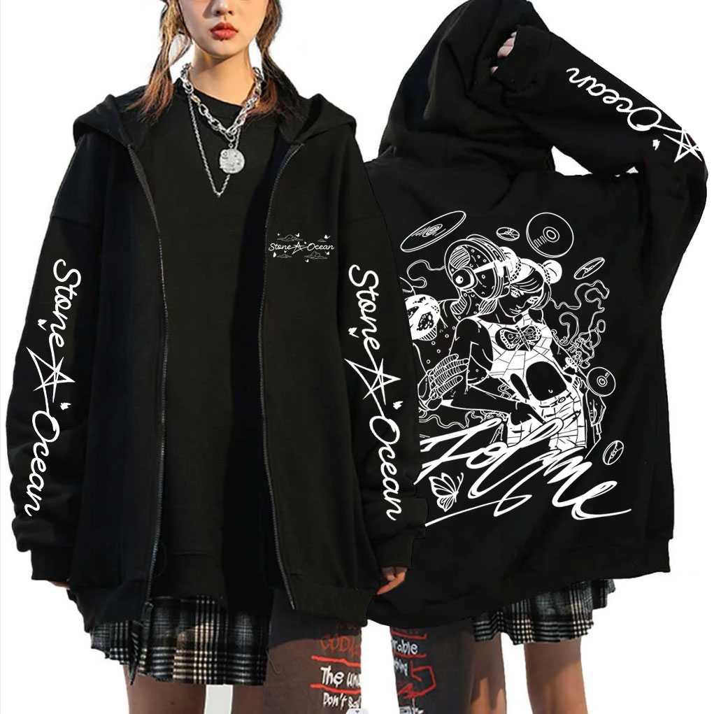 هودي بسحاب بتصميم أنمي جوجو بي - مراجعة Anime Merch Hoodie وسعره