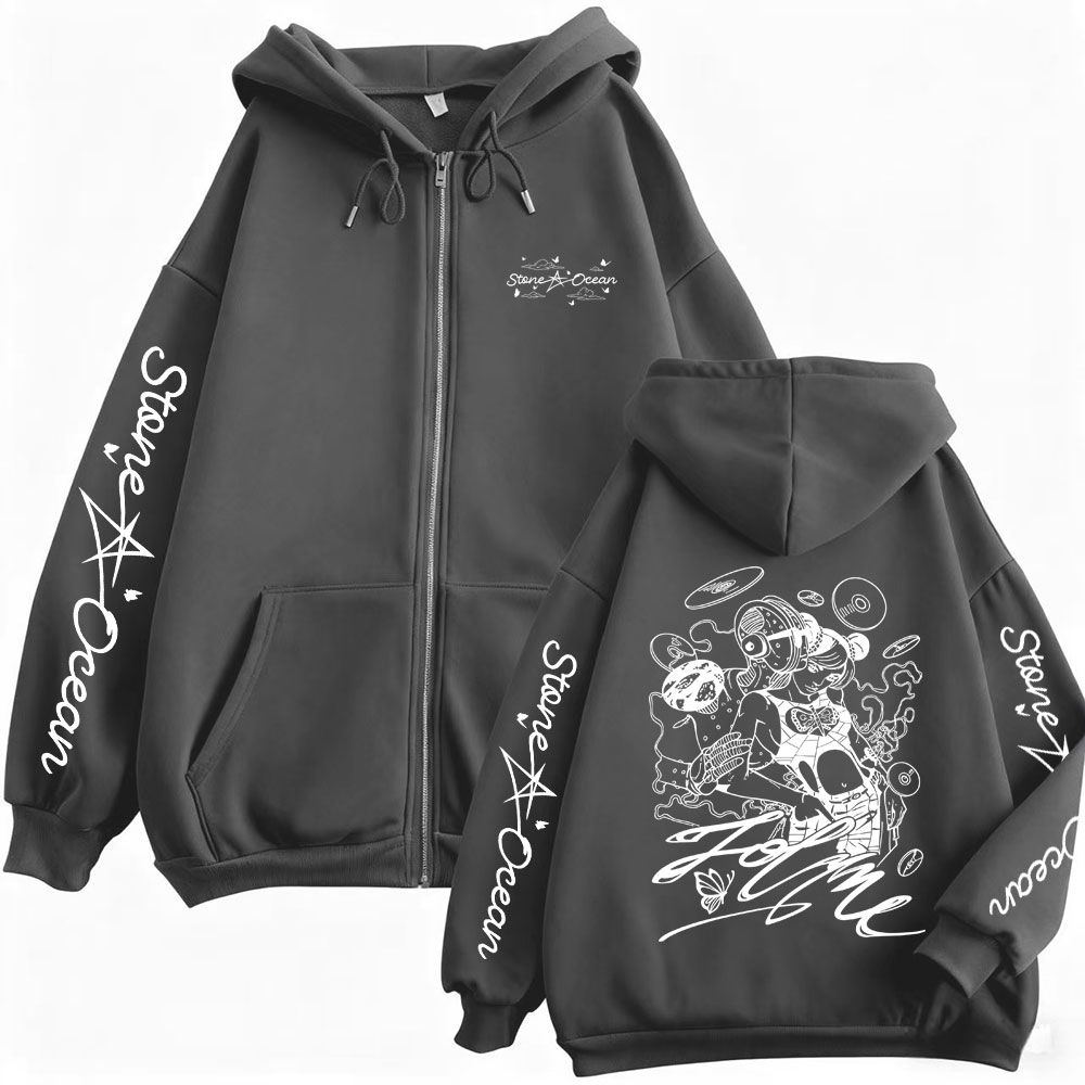 هودي بسحاب بتصميم أنمي جوجو بي - مراجعة Anime Merch Hoodie وسعره