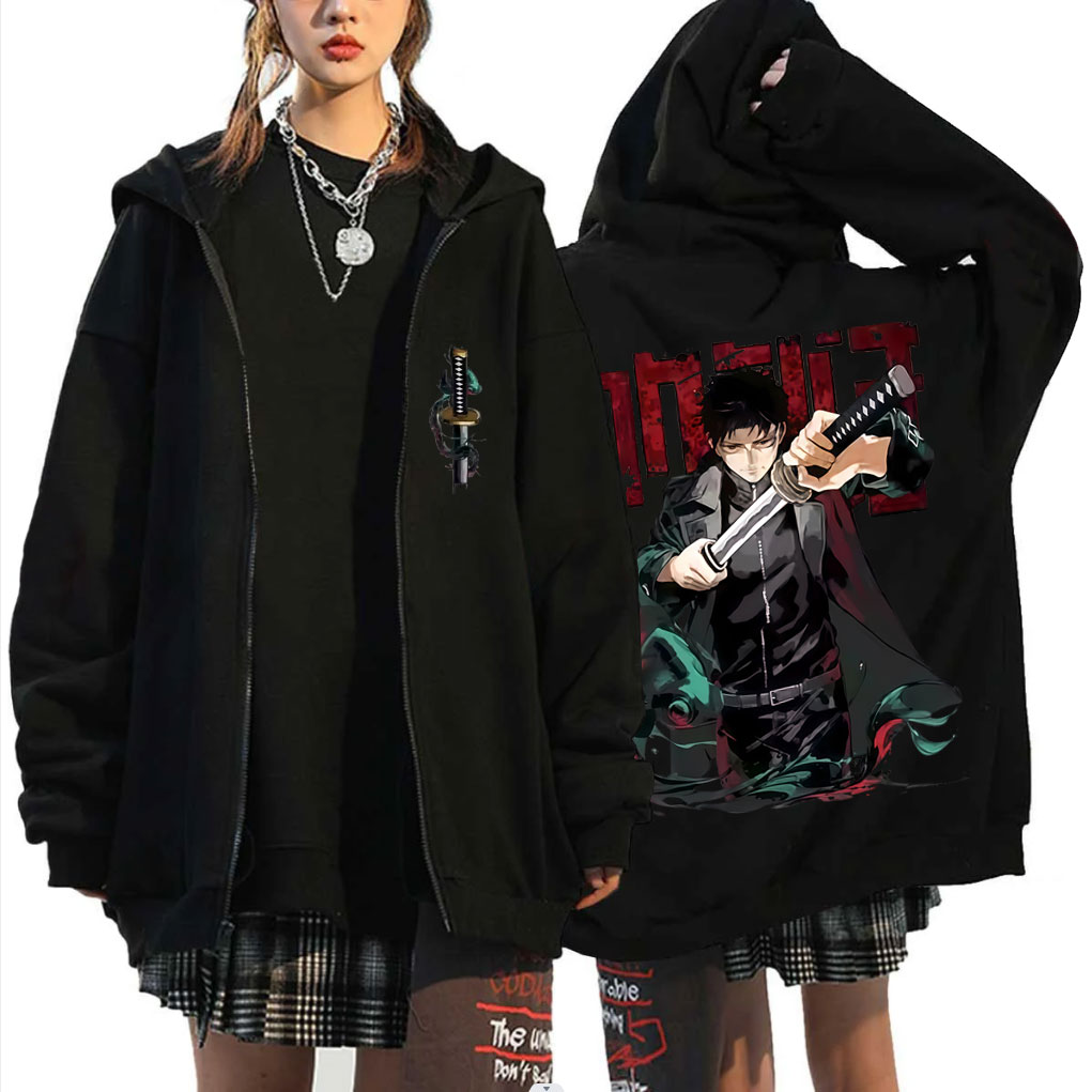 هودي بسحاب من القطن والصوف بتص - مراجعة Anime Merch Hoodie وسعره