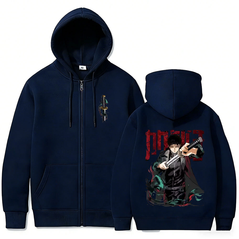 هودي بسحاب من القطن والصوف بتص - مراجعة Anime Merch Hoodie وسعره