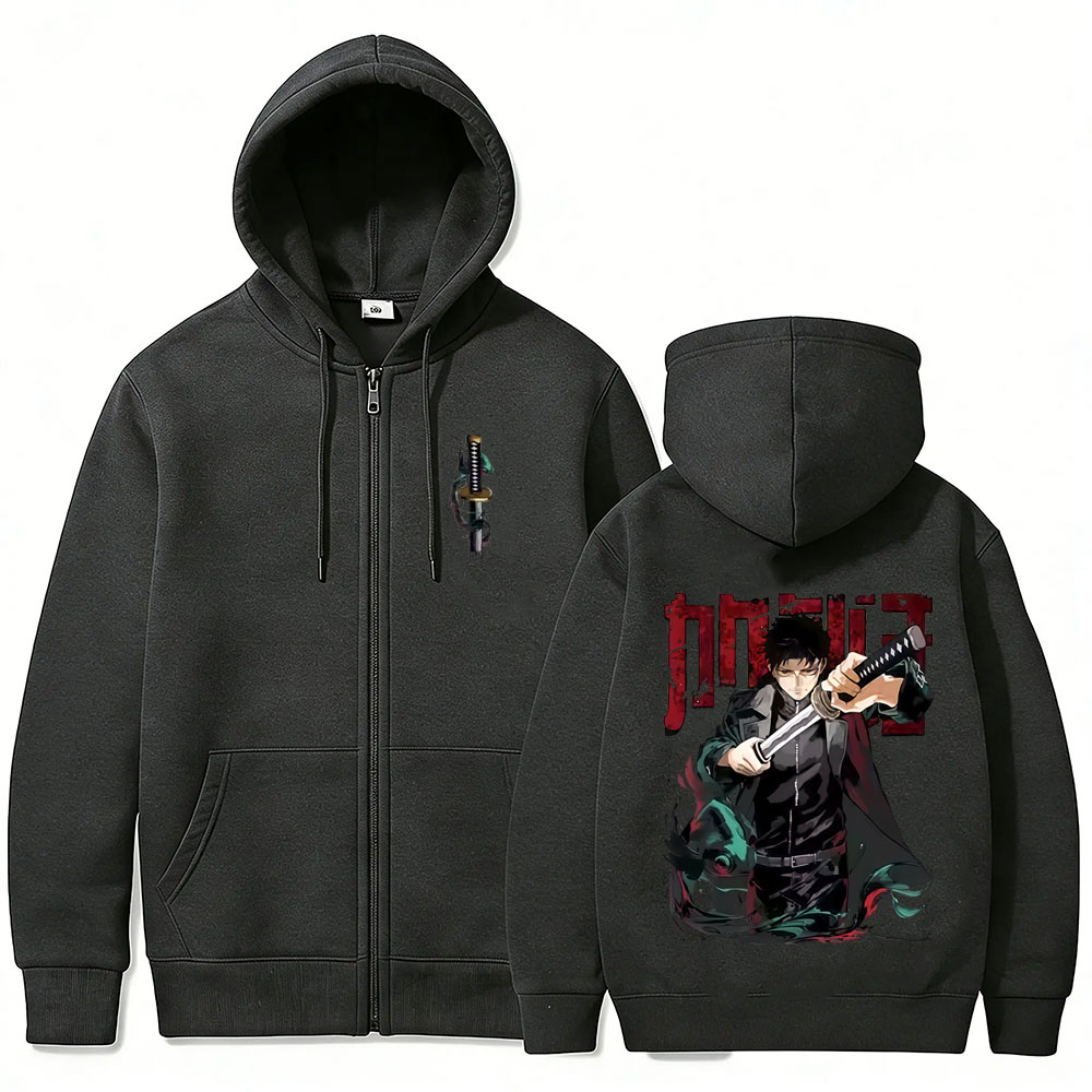 هودي بسحاب من القطن والصوف بتص - مراجعة Anime Merch Hoodie وسعره