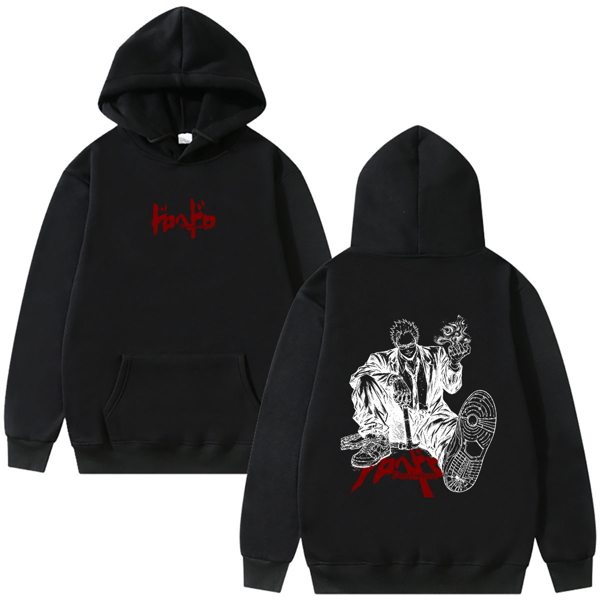أنمي دوروهيدورو شين ‌   هودي م - مراجعة Anime Merch Hoodie وسعره